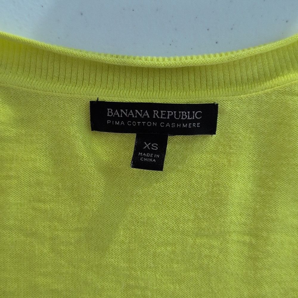 Banana Republic Neon Yellow Women's Cardigan - Picture 11 of 14
